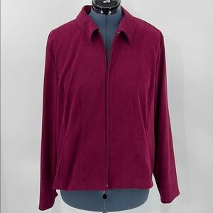 JM COLLECTION SIZE 18 Women's Burgundy Jacket
